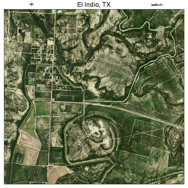 El Indio, TX air photo map