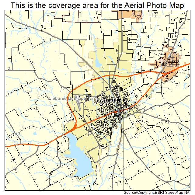 Cleburne, TX location map 