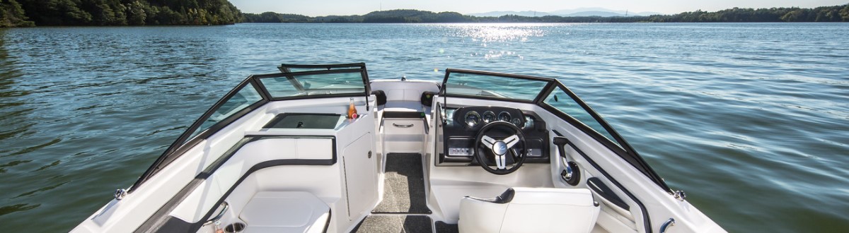 Sea Ray Sport Boat 2017. View of the interior of the boat and part of the ocean around it. Of Lanier Marine Liquidators Inc. at 106 Henry Grady Hwy.