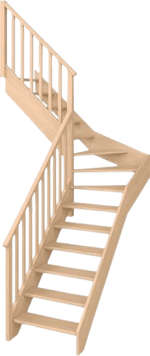 Escalier quart tournant