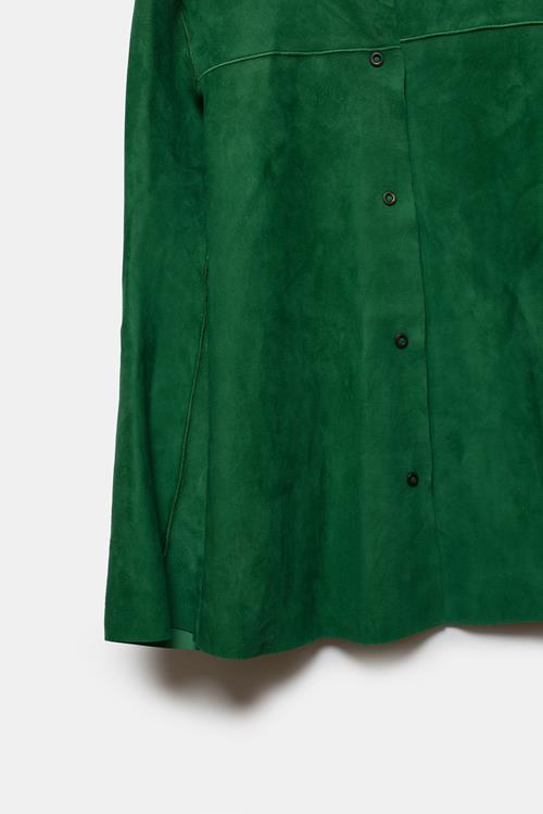 RANDY SUEDE OVERSHIRT GREEN