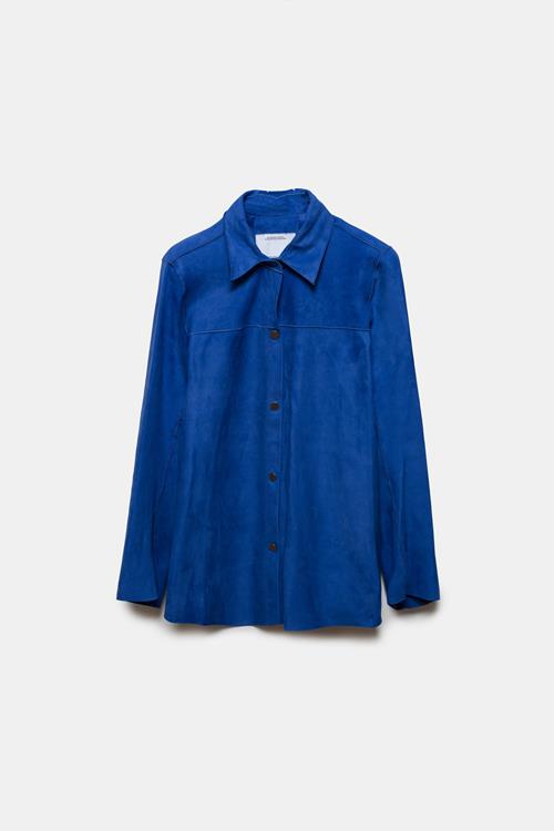 RANDA SUEDE OVERSHIRT BLUE