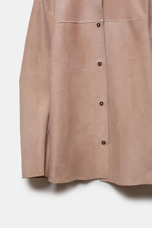 RANDY MAO SUEDE OVERSHIRT PINK