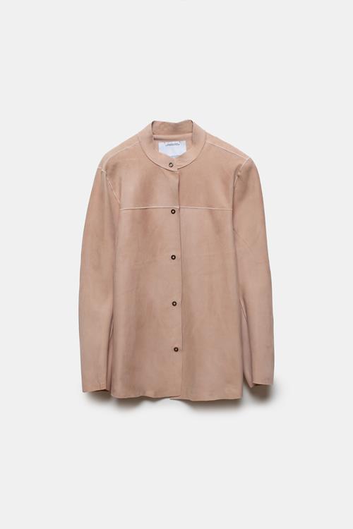 RANDY MAO SUEDE OVERSHIRT PINK