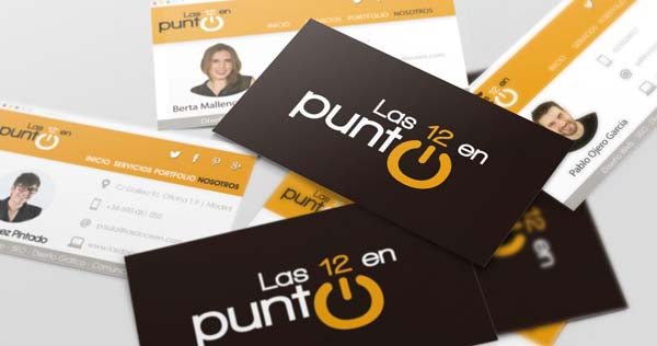 tarjetas de visita creativas para diseñadores gráficos y diseñadores web. Realizadas por las 12 en Punto