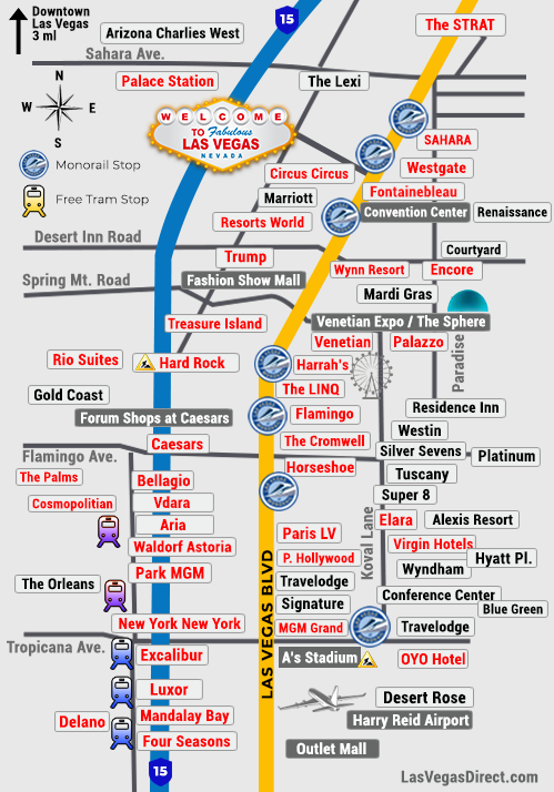 Printable Las Vegas Strip Map