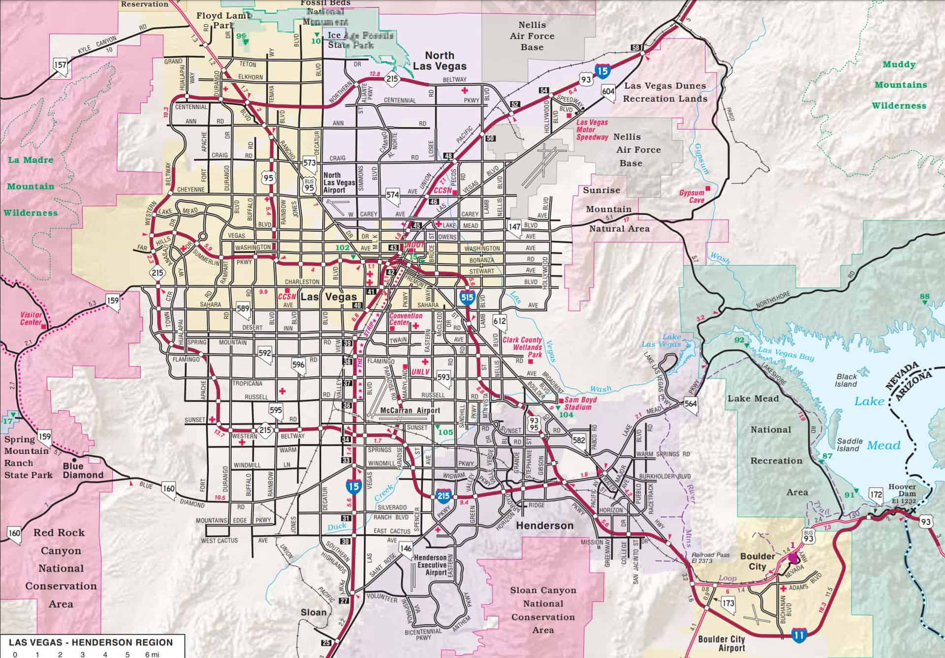 How Big is Las Vegas - City Center Size, The Strip Length & Population