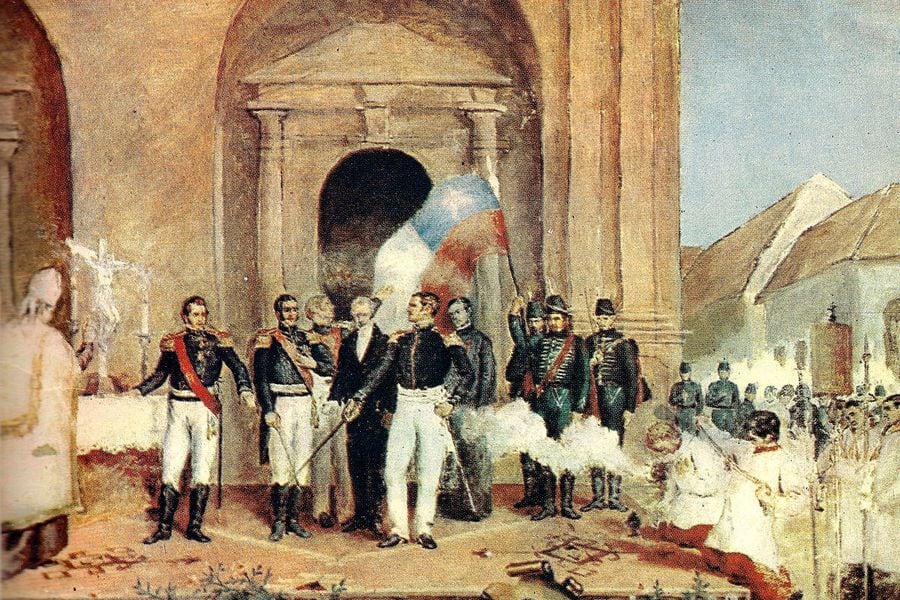 De O'Higgins a Barros Luco: historia de la bandera de Chile - La Tercera