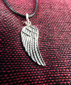 Angel Wings Pendant Silver Handmade Necklace Sterling 925 Gothic Dark Jewelry