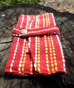 Tobacco Pouch Cotton Handmade Fabric Case Pocket Hand Stitched Hippie Boho