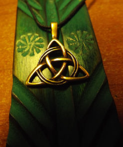 Triquetra Pendant Symbol Celtic Magic Handmade Bronze Jewelry Necklace 2