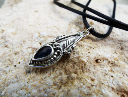 Onyx Pendant Sterling Silver 925 Handmade Necklace Gemstone Jewelry - Image 4