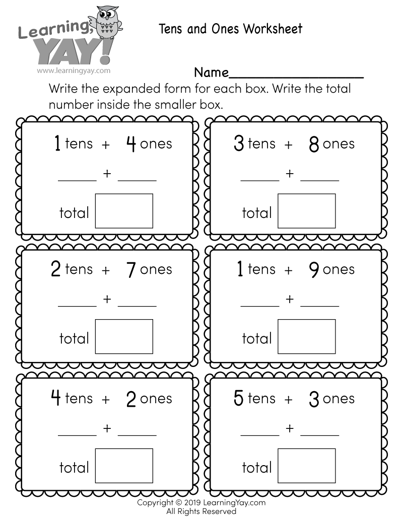 Tens And Ones Worksheets Free - Grade Math Worksheets Money Word ...