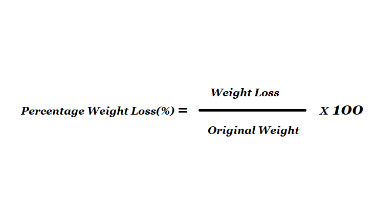 How To Figure Percentage Of Weight Loss Formula - WeightLossLook