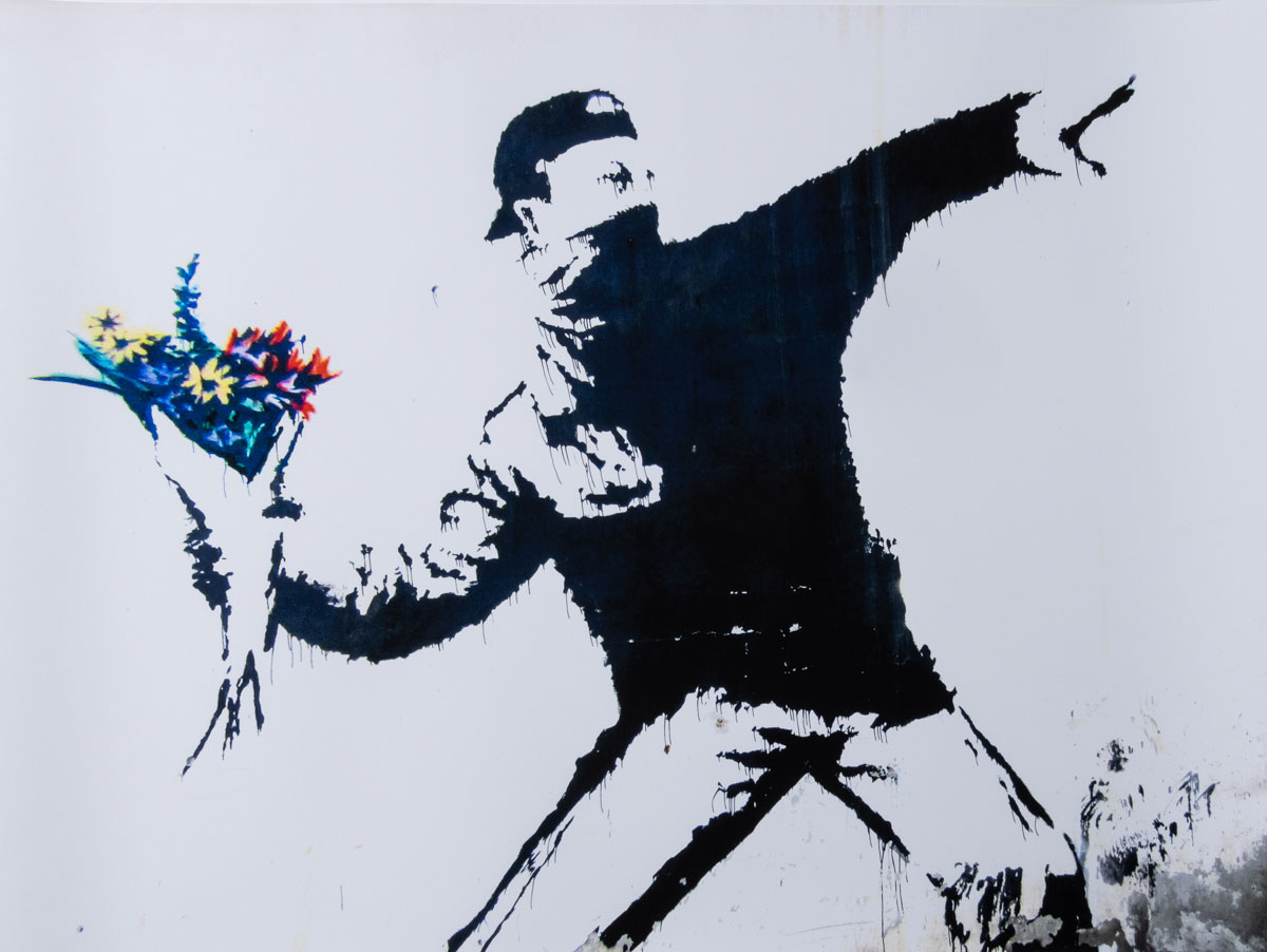 Affiche Banksy : Flower Thrower (2003)