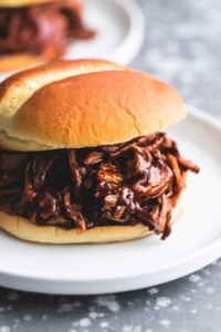 Instant Pot BBQ Pulled Pork easy main dish recipe | lecremedelacrumb.com