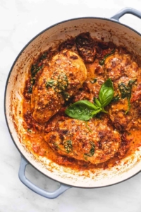 Creamy Tuscan Parmesan Chicken | lecremedelacrumb.com