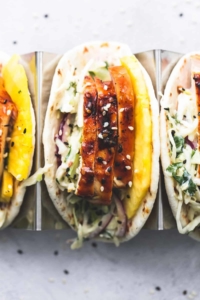 Easy 30 Minute Teriyaki Chicken Tacos dinner recipe | lecremedelacrumb.com