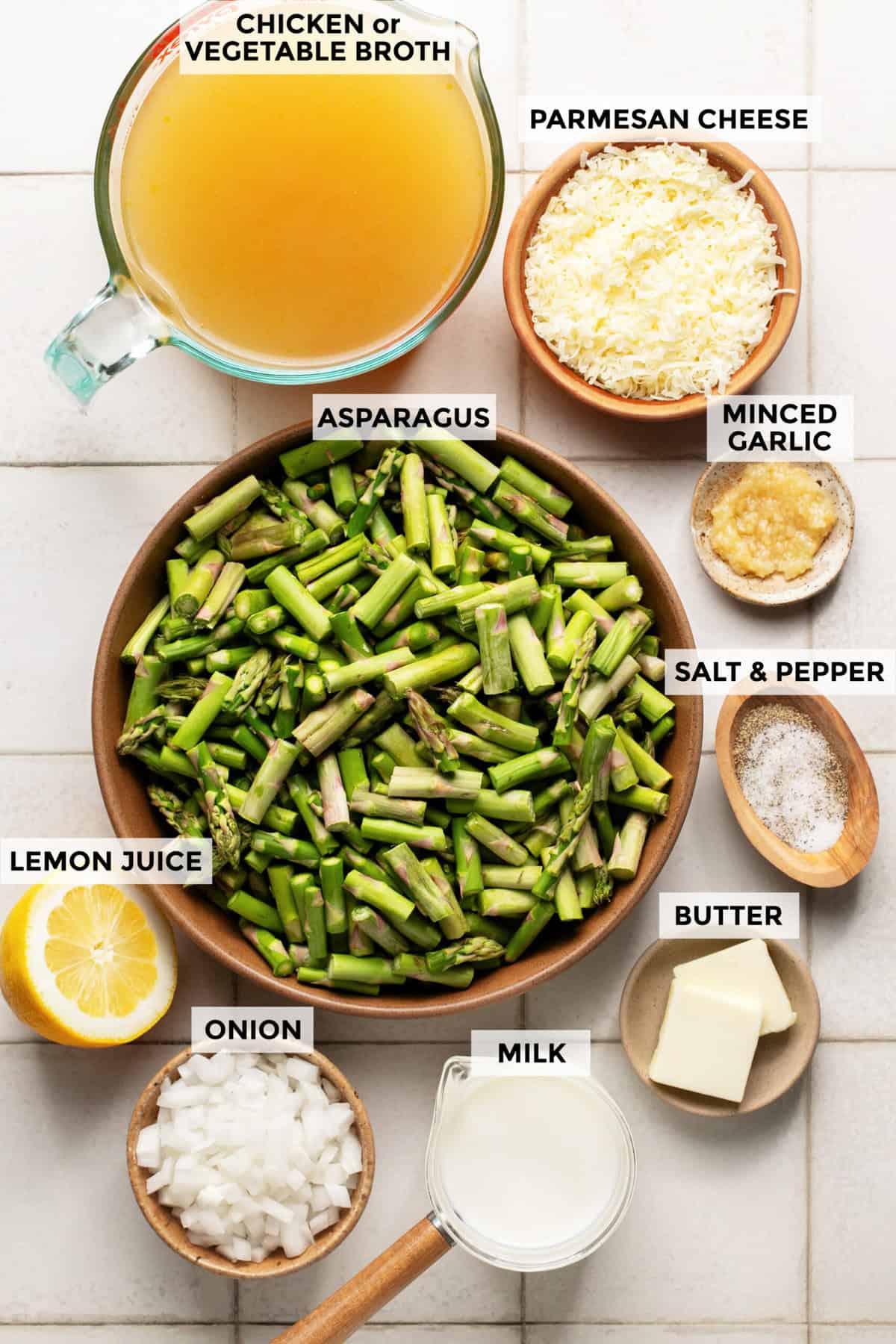 ingredients for asparagus soup recipe