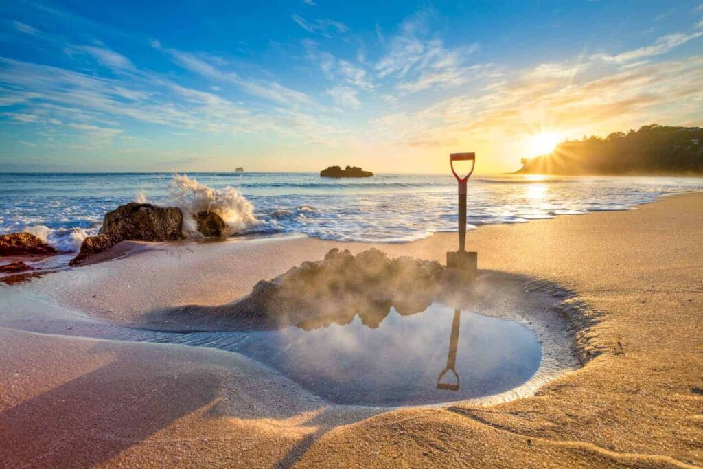 Hot Water Beach on the Coromandel Peninsula is one of the best beaches in New Zealand