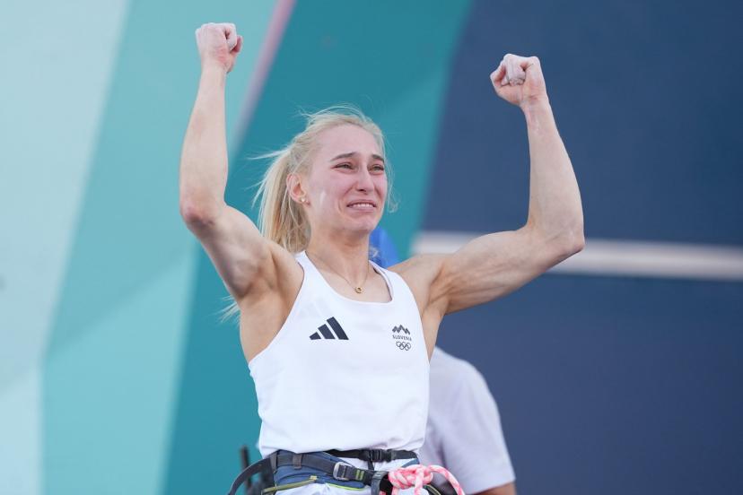 Janja Garnbret, désormais double championne olympique. (V. Bouyer/L'Équipe)