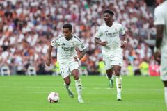 Rodrygo, ici au côté d'Aurélien Tchouaméni. (N. Luttiau/L'Équipe)