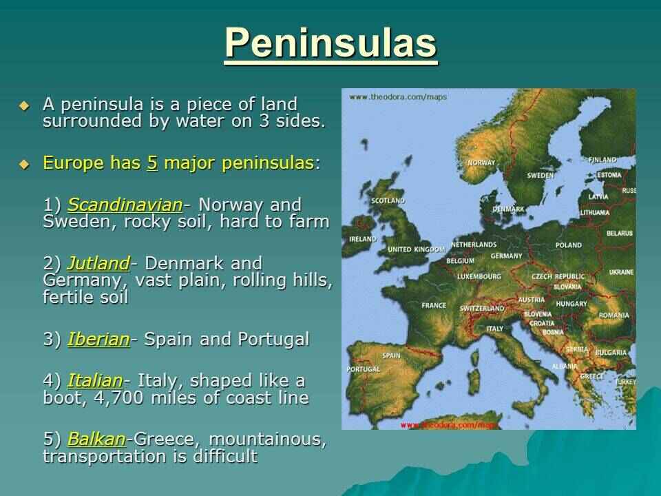 Europe Map With Peninsulas