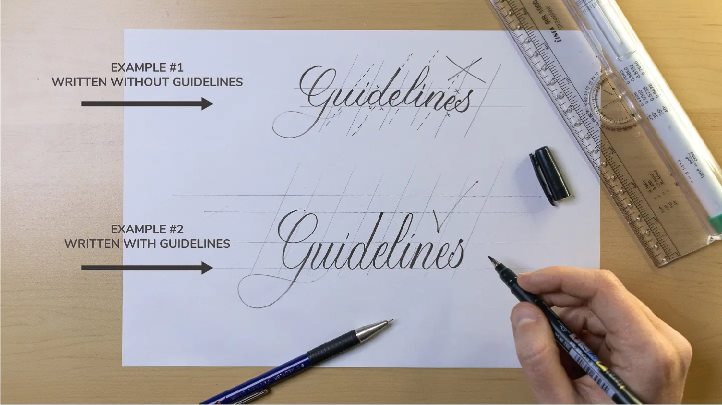 How To Make Calligraphy Guidelines Image 1 - Lettering Daily