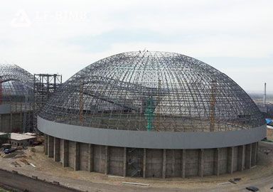 Prefabricated Space Frame Dome Silo Storage Roof System