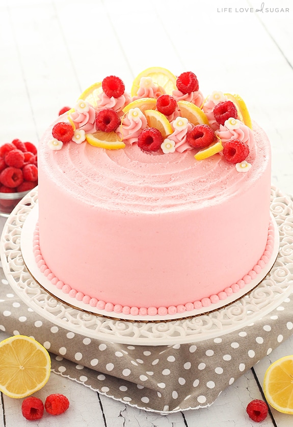 Lemon Raspberry Layer Cake