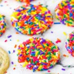 Sprinkle Sugar Cookies with Rainbow Sprinkles