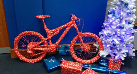 wrapped bicycle