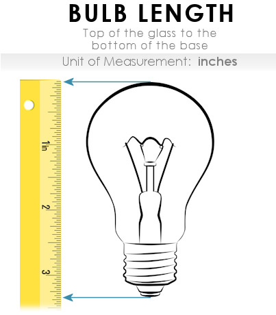 How to measure the length of a light bulb