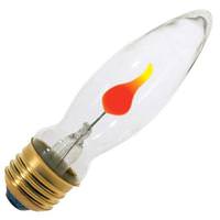 Satco 3 watt 120 volt CA9 Medium Screw Base 2700K Warm White Dimmable Flicker Flame