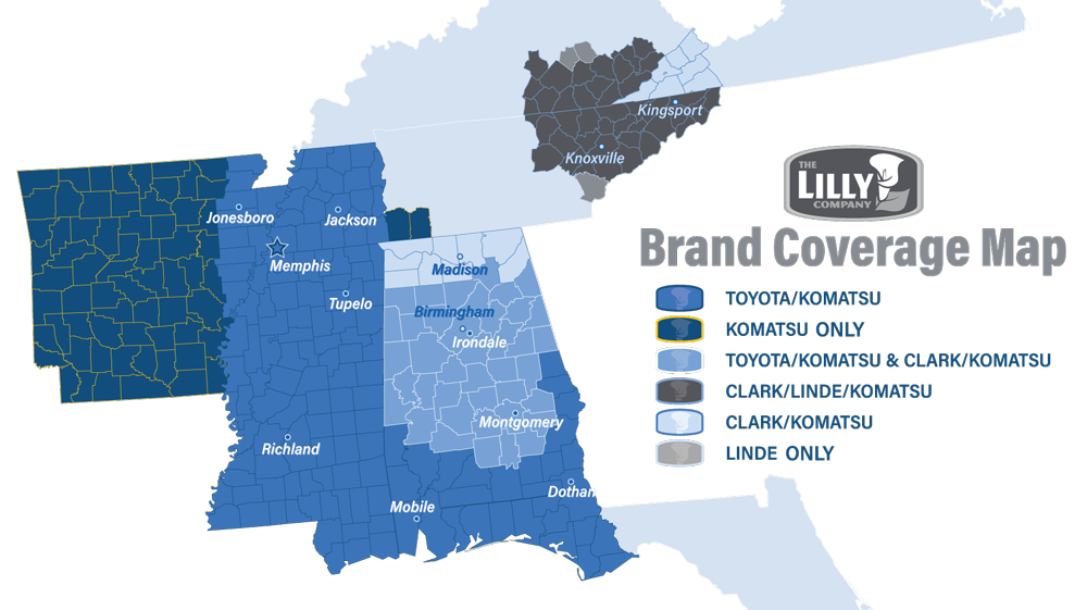 LillyCo Dealership Territory Map