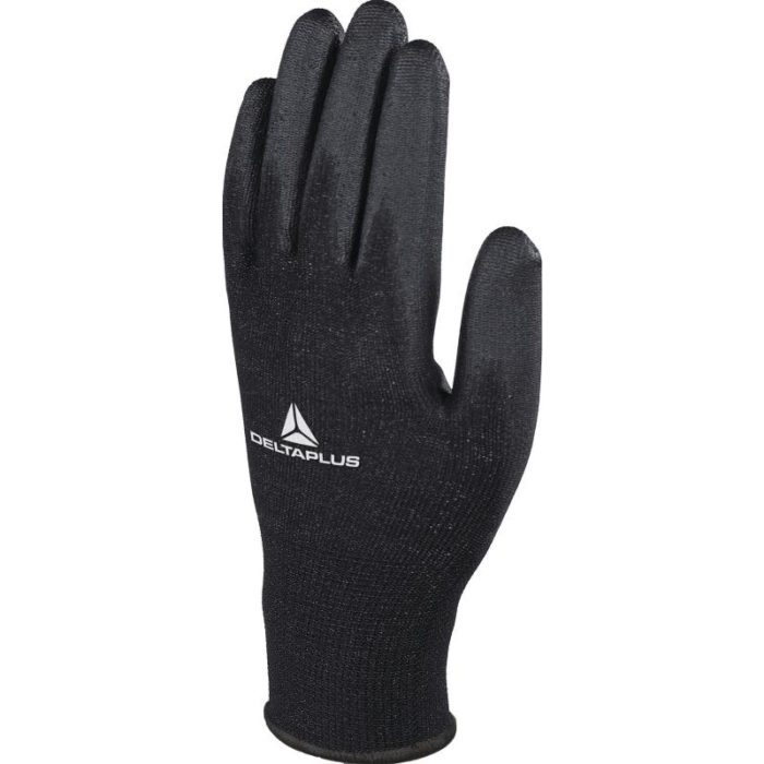 Delta Plus Black PU Coated Gloves