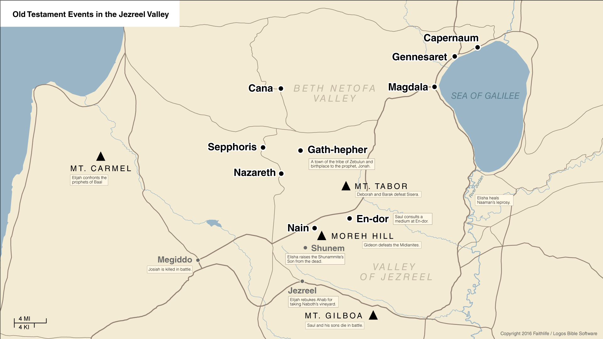 Map Of Israel Showing Megiddo