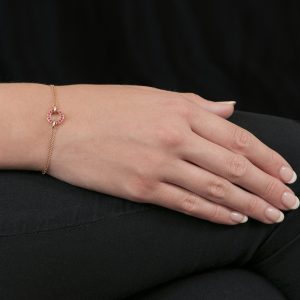 Rose gold ruby Meridian bracelet