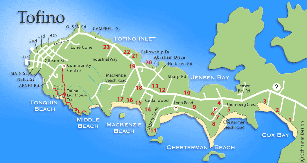 Tofino Bc map and information