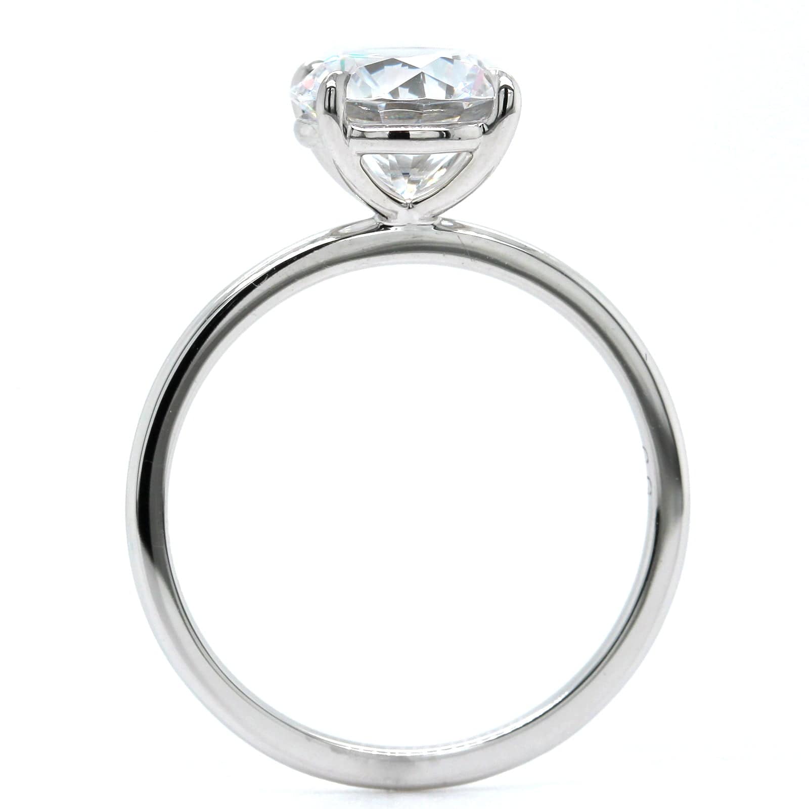 Platinum Round 4 Prong Solitaire Engagement Ring Setting – Long'S Jewelers