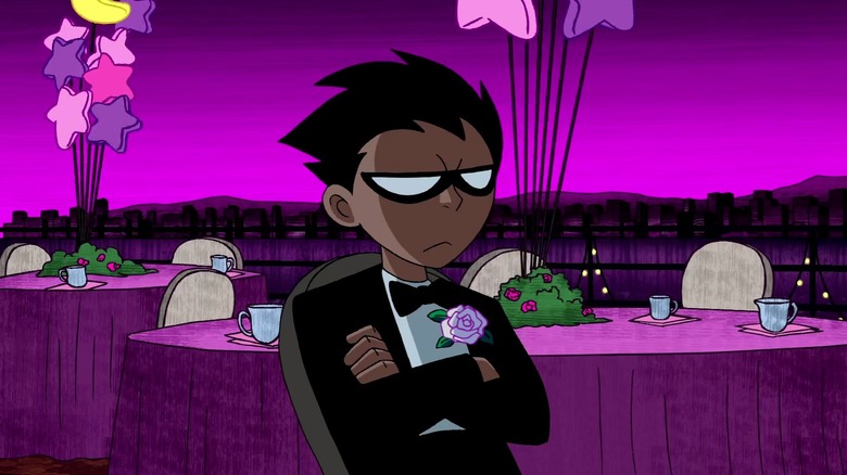 Cranky Robin at prom table