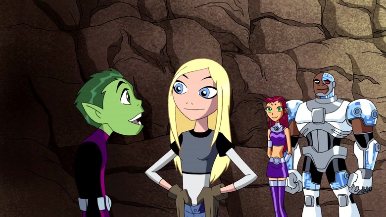 Terra and Beast Boy talking