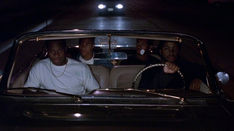 Ice Cube driving car with friends