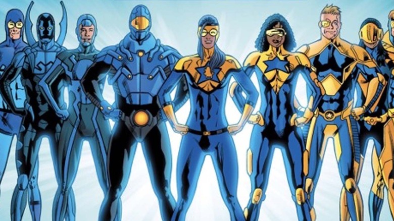 The different blue beetles and booster golds