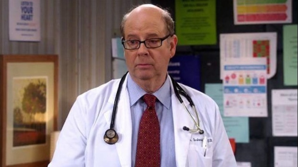 Actor Stephen Tobolowsky in a white lab coat