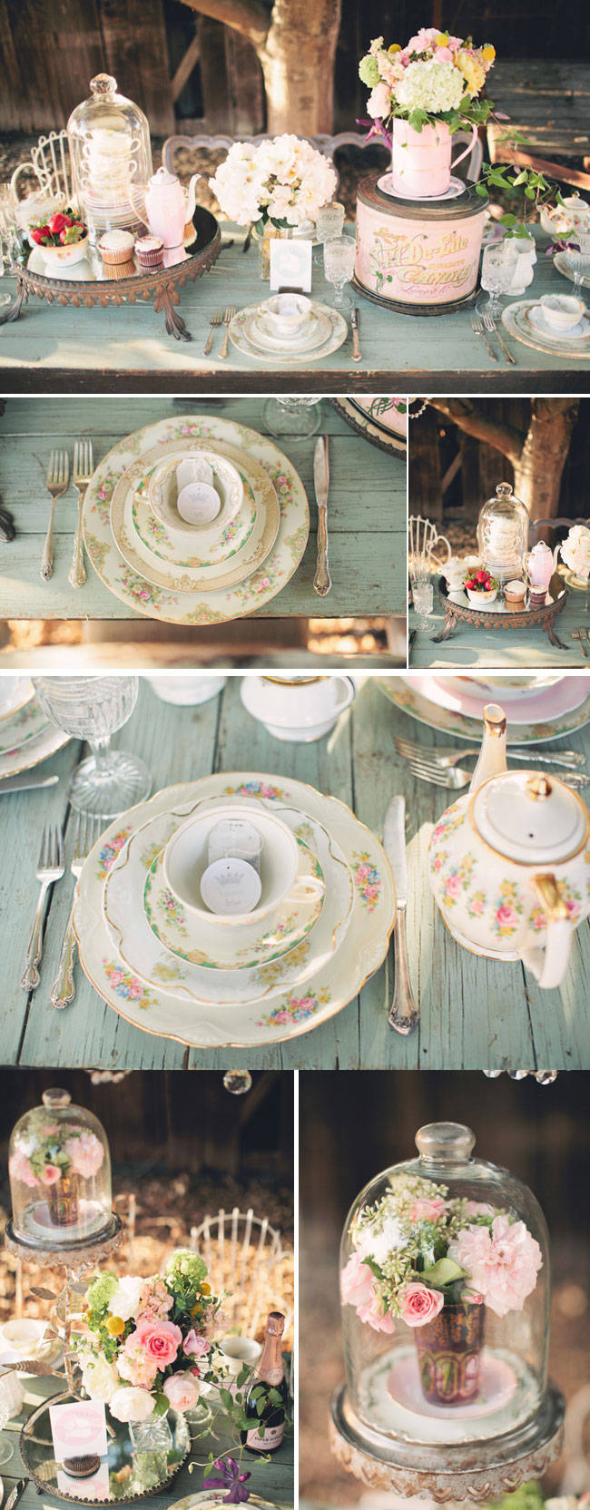 outdoor styled tea party shoot