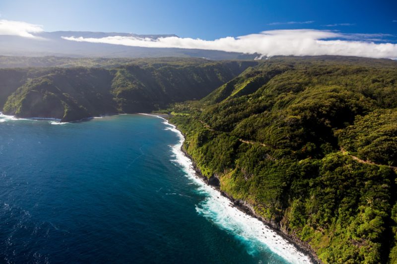 Aerial of the Road to Hana