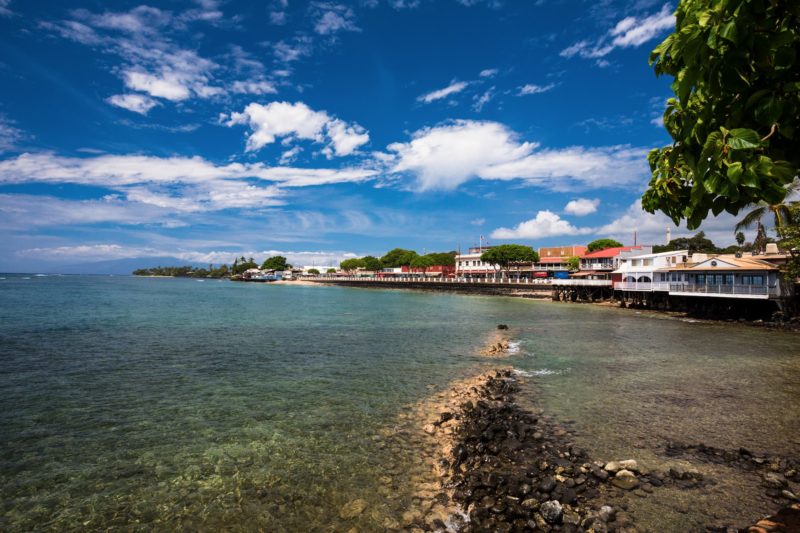  View of Front Street from Lahaina Banyan Court Park 