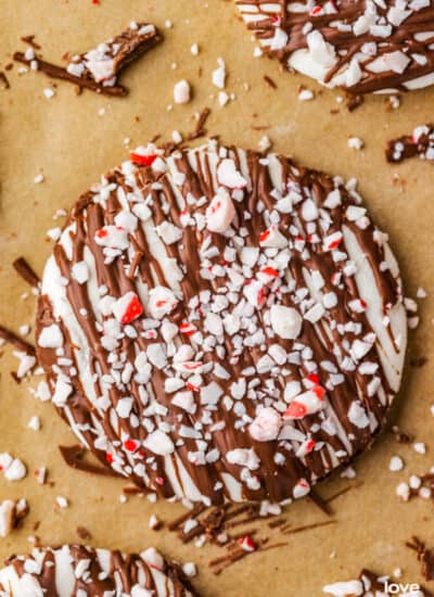 A hot chocolate marshmallow topper on brown paper.