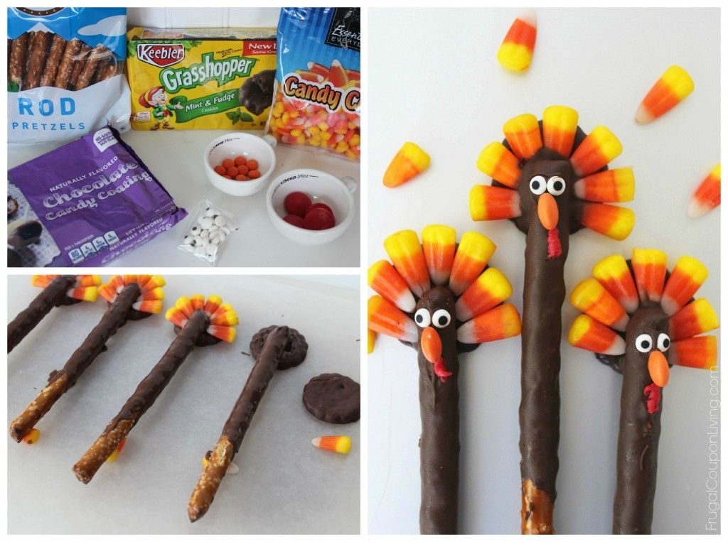 Thanksgiving Turkey Pretzel Rods